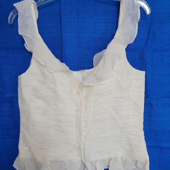 Silk top, cream color - Picture 2 of 5